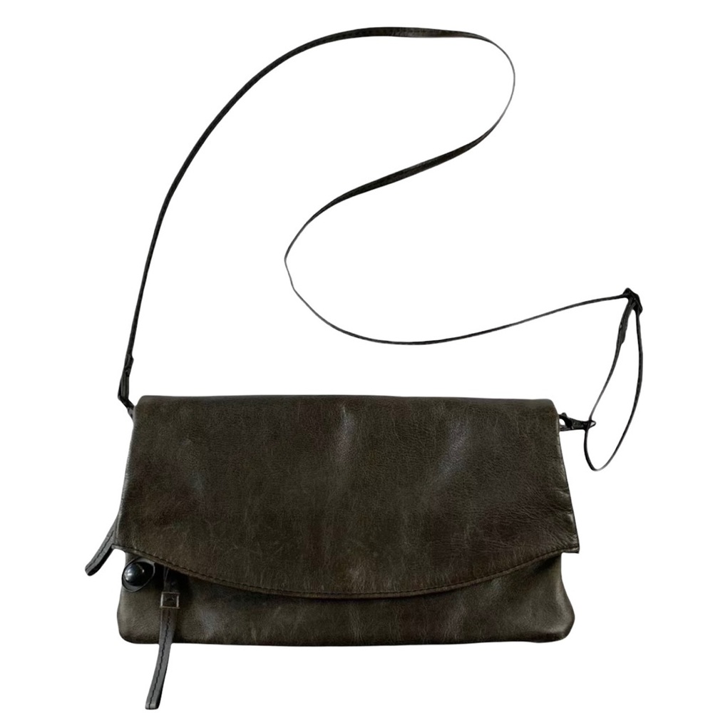 Timothy Oulton Leather Crossbody Bag Convertible Foldover Purse